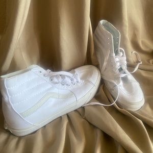 Womans High Top White Vans size 9